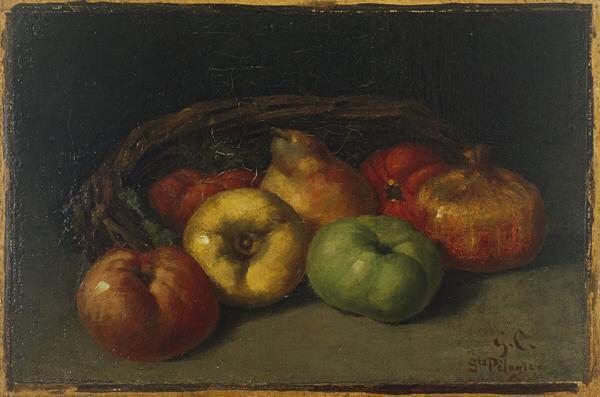 Gustave Courbet Still Life with Apples, Pear, and Pomegranates Sweden oil painting art